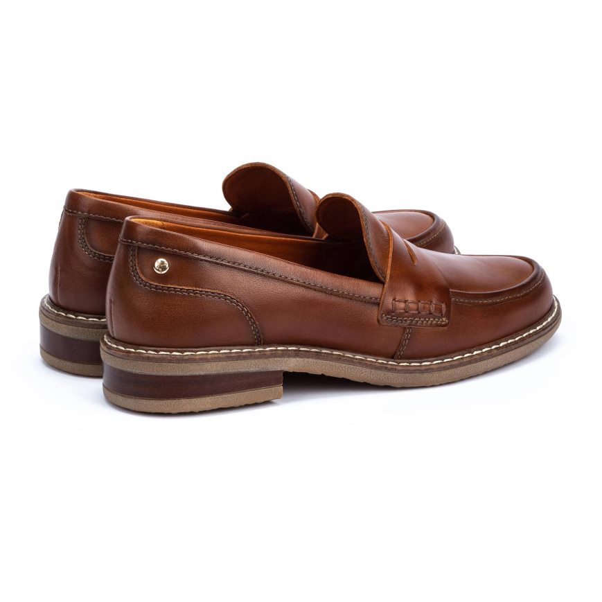 Women's Pikolinos ALDAYA Loafers Brown | NZ G1Q8A90